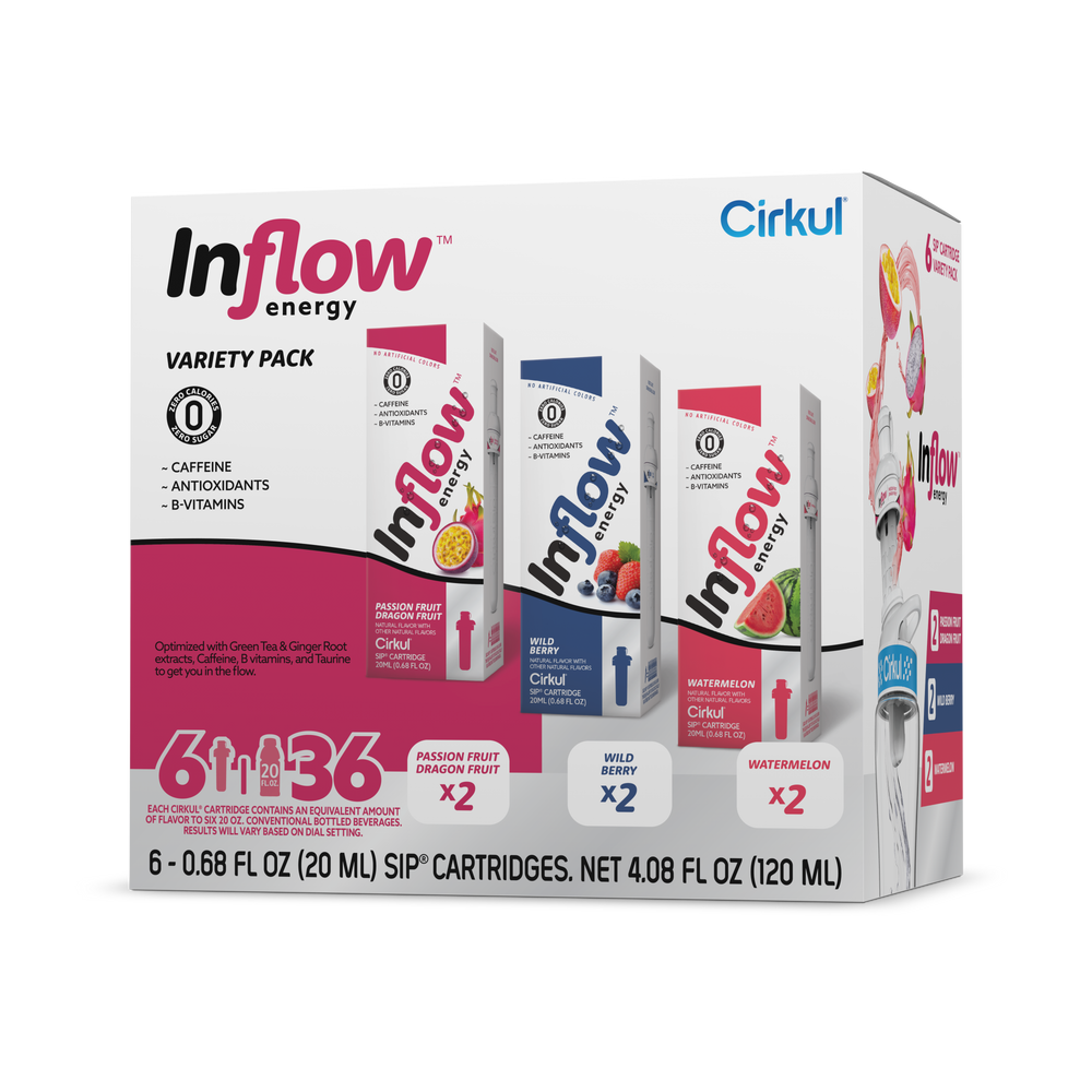 Photo of Inflow Energy® 6-Pack Variety Pack water enhancer cartridge