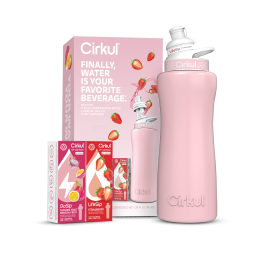 32oz. Blush Pink Stainless Steel Bottle Starter Kit | Cirkul Compatible