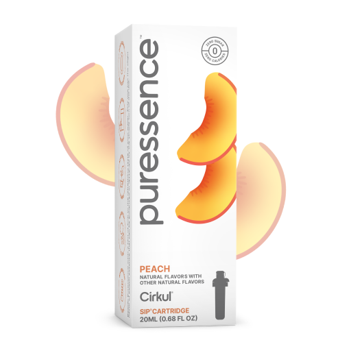 Puressence | Peach (Unsweetened) flavor cartridge for Cirkul bottles